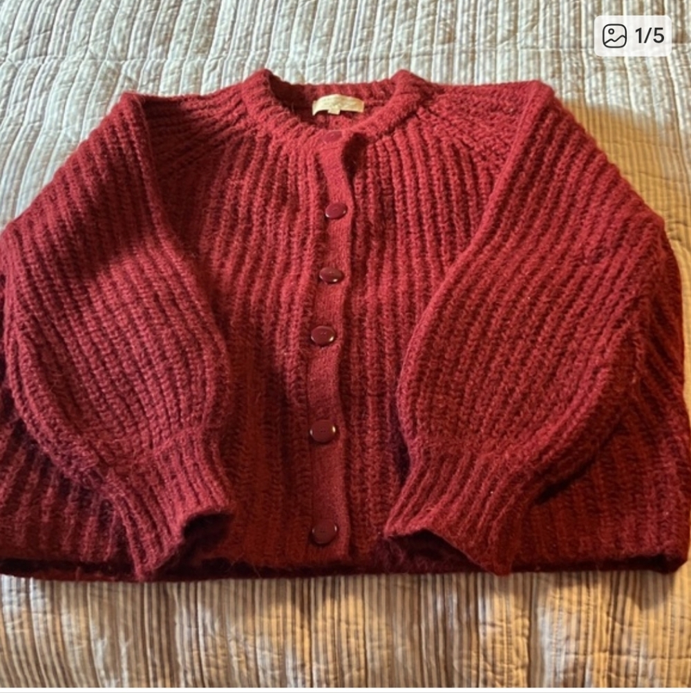 Sezane Emilie Alpaca & Wool Cardigan - M